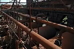 Oude machines in de fabriek