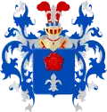 Heraldische en herkenbare uitvoering (De Wendt) van hetzelfde wapen. Klaar voor de strijd.