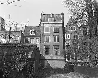 De achtergevel van het achterhuis in 1957