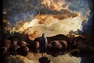 Productiebeeld van De bekeerlinge in de regie van Hans Op de Beeck