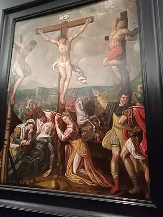 De Kruisiging, geschilderd door Cornelia toe Boecop