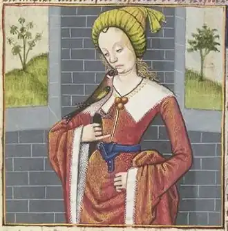 Miniatuur van Claudia, tussen 1488 en 1496