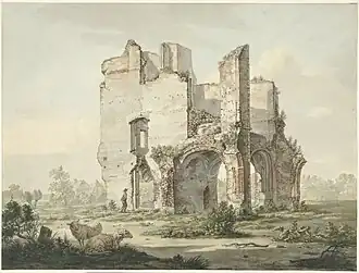 De ruïne van de Abdij van Rijnsburg