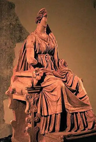 Verondersteld terracotta beeld van de godin Angizia (Museum voor Heilige Kunst van Marsica)