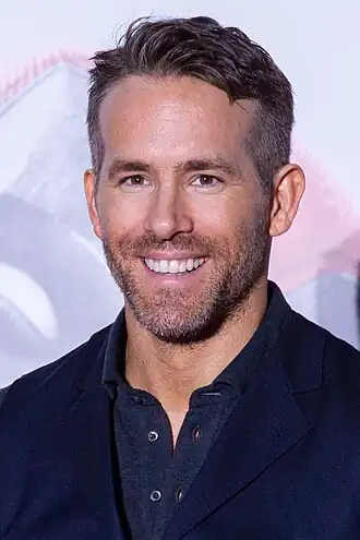 Reynolds tijdens de Japanse première van Deadpool 2 in 2018