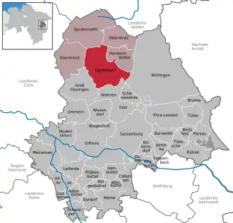 Kaart van Dedelstorf