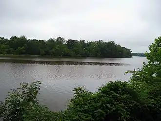 Zicht op de James vanuit Deep Bottom