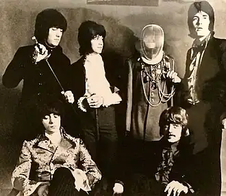 Evans (uiterst rechts) met Deep Purple in 1968