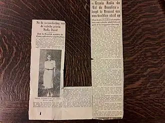 Artikel Gravin Nadia du Val de Beaulieu (bron onbekend)