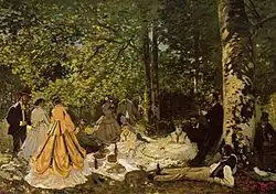 schets voor Le déjeuner sur l'herbe (1865)