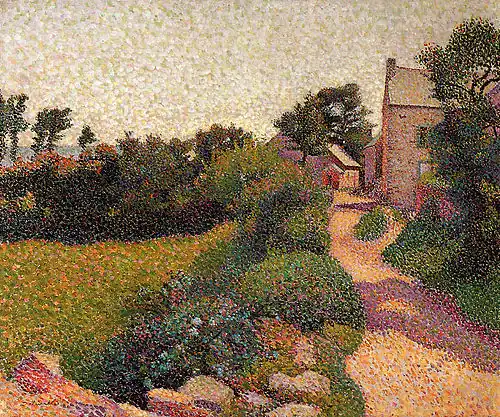 La rue au soleil à Port-Manech (omstreeks 1887) (Straat in de zon in Port-Manech)