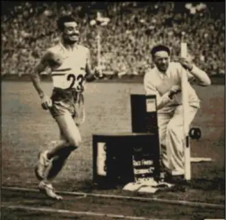 Delfo Cabrera wint de olympische marathon van 1948 in Londen