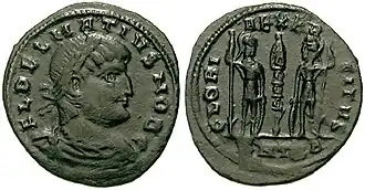 Follis van Delmatius, 335-337