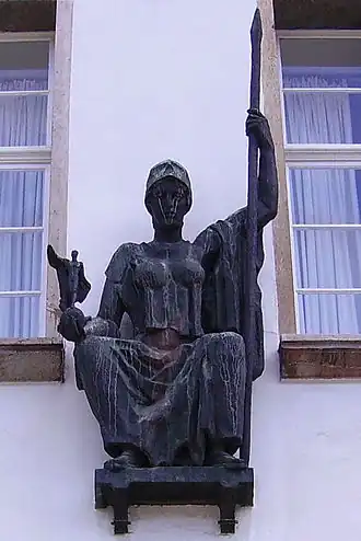 Dem lebendigen Geist - zitende Minerva (1931)