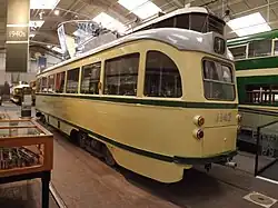 HTM 1147 bij het National Tramway Museum te Crich, Engeland; 8 augustus 2009.