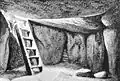 Binnenzijde van het hunebed Denghoog, ca. 1895