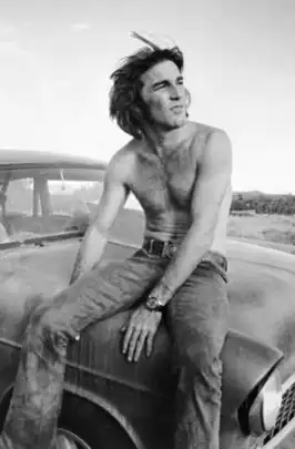 Publiciteitsfoto van Dennis Wilson voor de film Two-Lane Blacktop (1971)