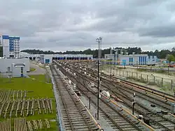 Het depot van de lijn bij Charkivske