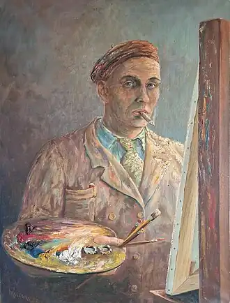 Derk Meedema, Zelfportret jongere jaren