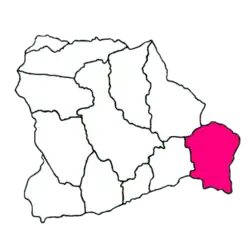 Kaart van het dorp Badak in het district Belik