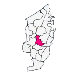 Kaart van het dorp Kalirandu in het district Petarukan