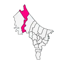 Kaart van de plaats Mojo in het district Ulujami