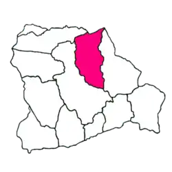 Kaart van het dorp Simpur in het district Belik