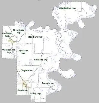 Kaart van Desha County