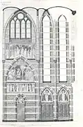 Ontwerp voor het interieur van het kerk, door P. Cuypers, 1884