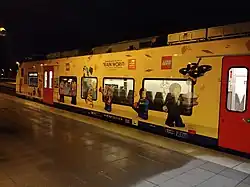 Met reclame voor een LEGO-expo in Train World (2018-2019)