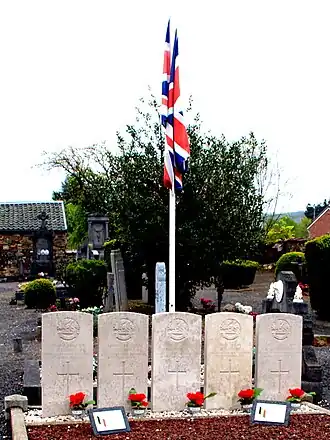 Britse oorlogsgraven op het kerkhof van Desnié