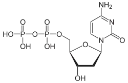 Structuurformule van desoxycytidinedifosfaat