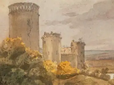 Château de Coucy (ca.1820), aquarel
