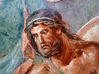 Amphitryon, detail van antieke fresco uit het Herculaneum.