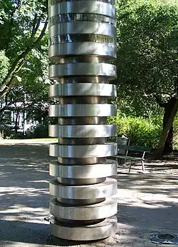 Detail van het monument voor Anthony Winkler Prins