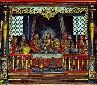 Detail van het retabel uit de Johanneskerk (Laatste Avondmaal)