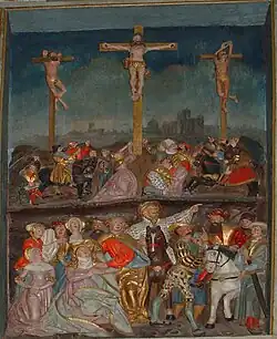 Retabel in de Florianuskerk van Sillenstede (detail)