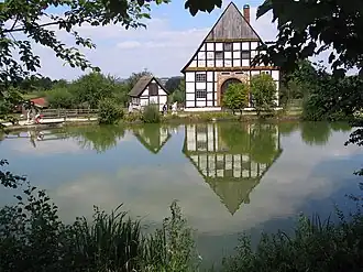 Huizen in het openluchtmuseum