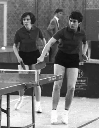 Edit Buchholz (rechts) met Ingrid Kriegelstein in 1966