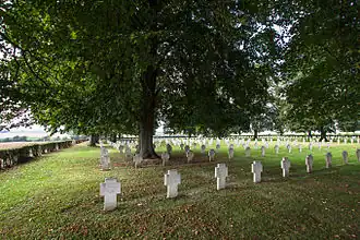 Overzicht van de begraafplaats