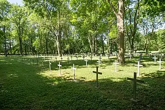 Overzicht van de begraafplaats