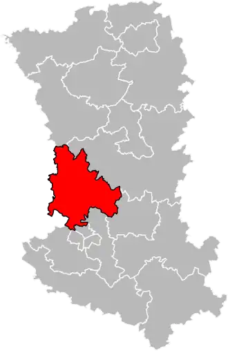 Locatie van het kanton