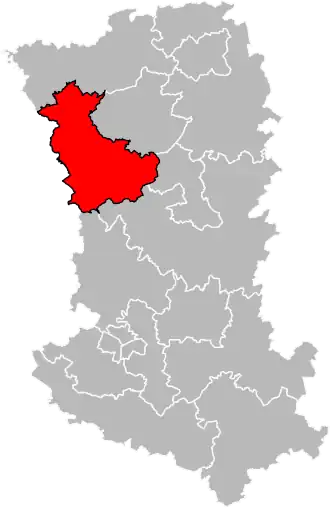 Locatie van het kanton