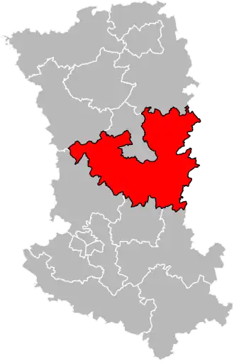 Locatie van het kanton