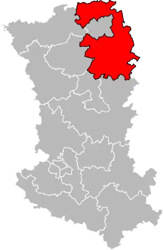 Locatie van het kanton