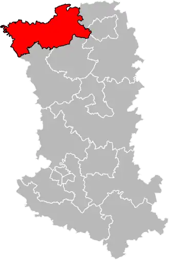 Locatie van het kanton