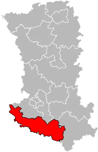 Locatie van het kanton