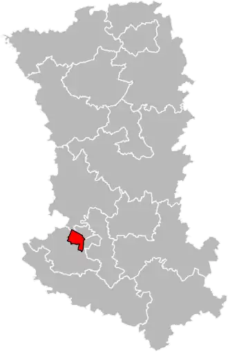 Locatie van het kanton