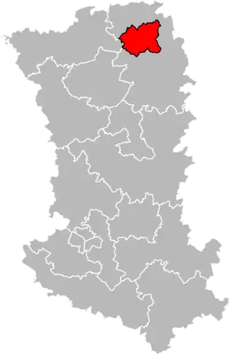 Locatie van het kanton