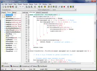Dev-C++ 5.1.1.0 toont variabelebrowser